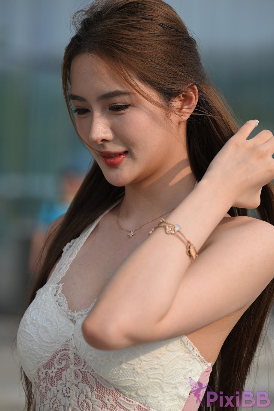 Featured Street Photography Works No.5418 Youthful and beautiful pink white skirt PixiBB.COM 135