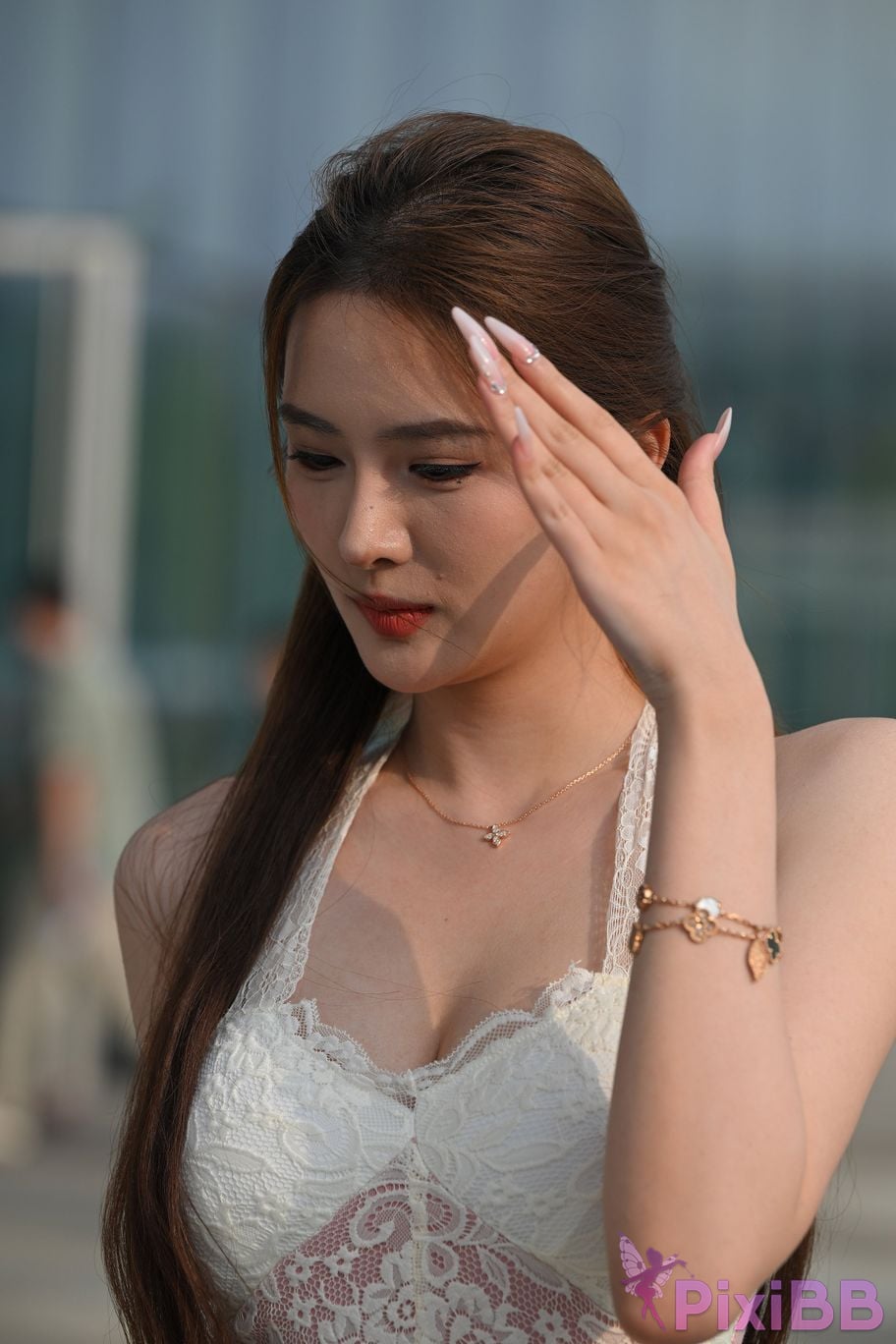 Featured Street Photography Works No.5418 Youthful and beautiful pink white skirt PixiBB.COM 138