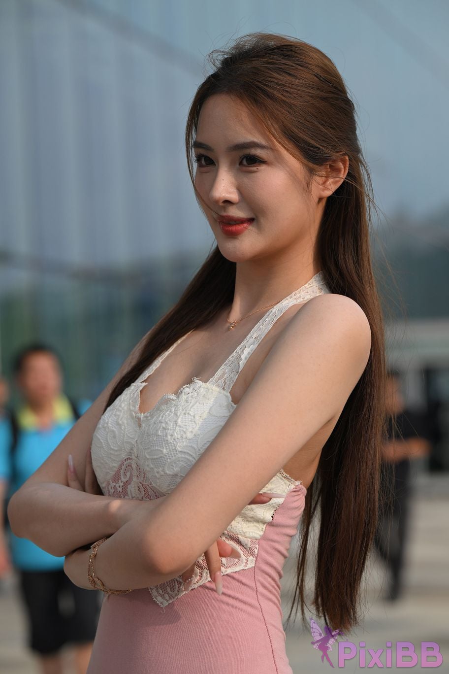 Featured Street Photography Works No.5418 Youthful and beautiful pink white skirt PixiBB.COM 146