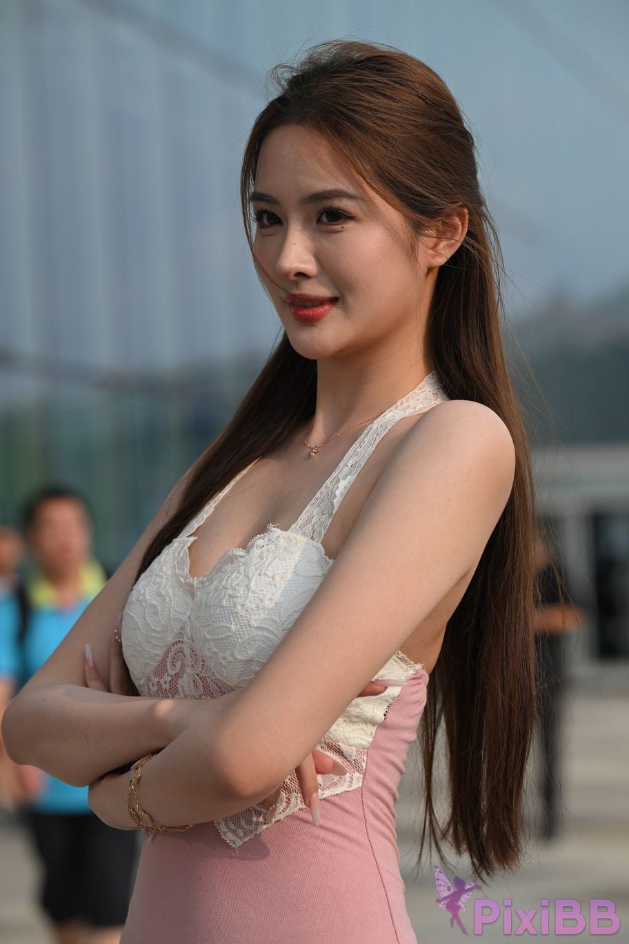 Featured Street Photography Works No.5418 Youthful and beautiful pink white skirt PixiBB.COM 147