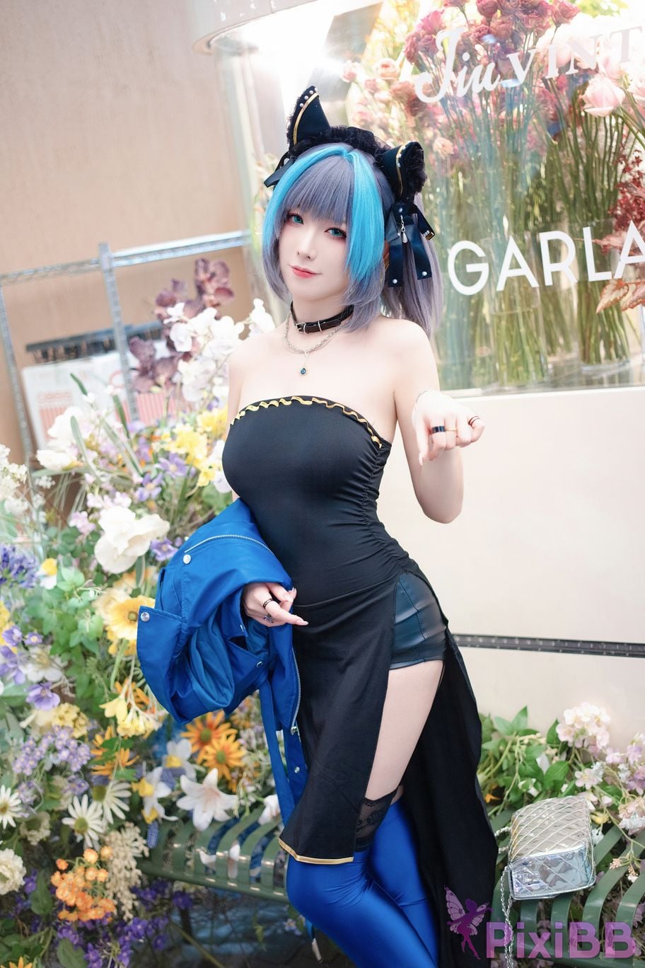 Cosplayer Fengjiang v azur lane Cheshire Regular clothes PixiBB.COM 009