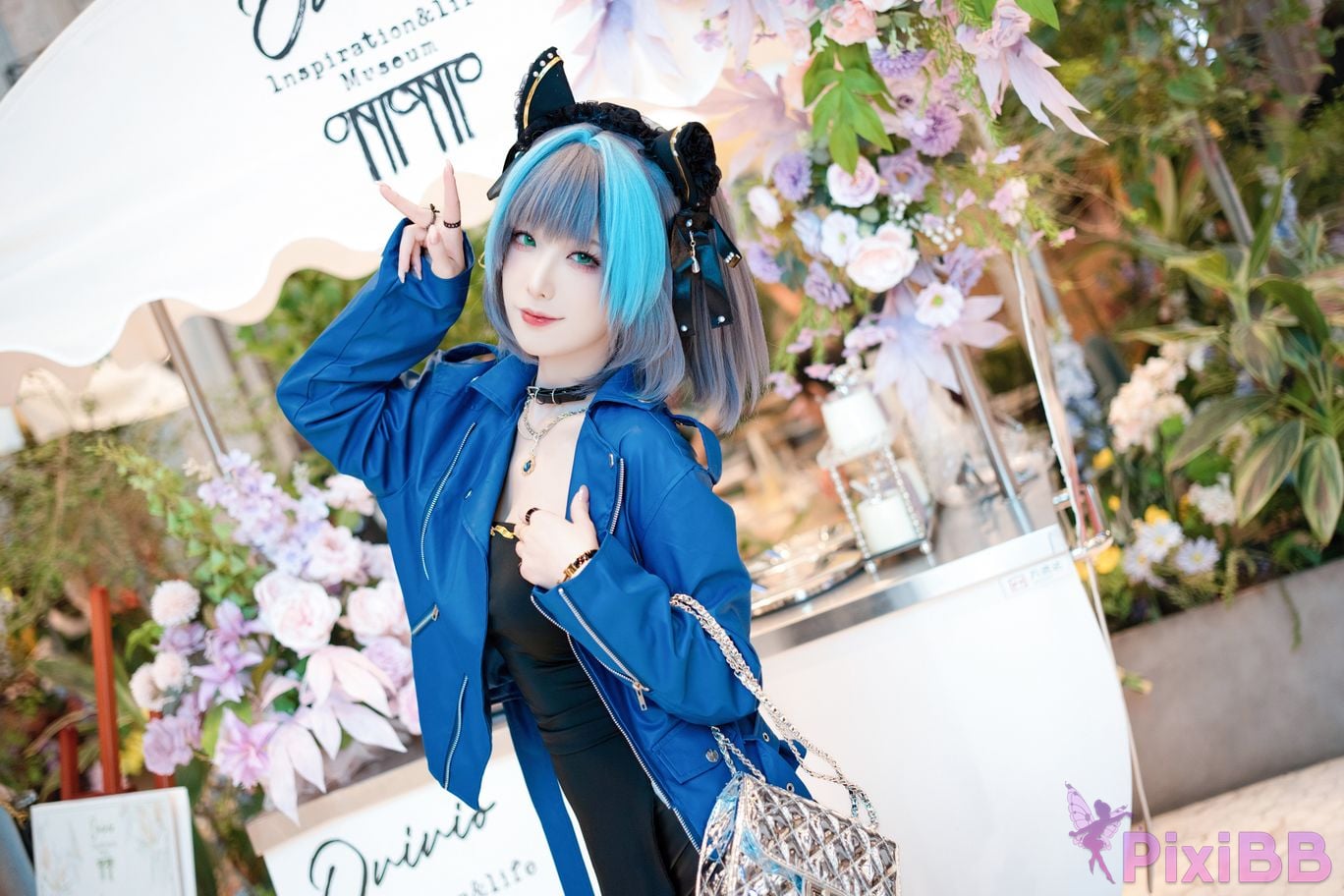 Cosplayer Fengjiang v azur lane Cheshire Regular clothes PixiBB.COM 016