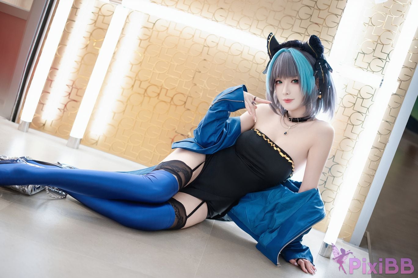 Cosplayer Fengjiang v azur lane Cheshire Regular clothes PixiBB.COM 026