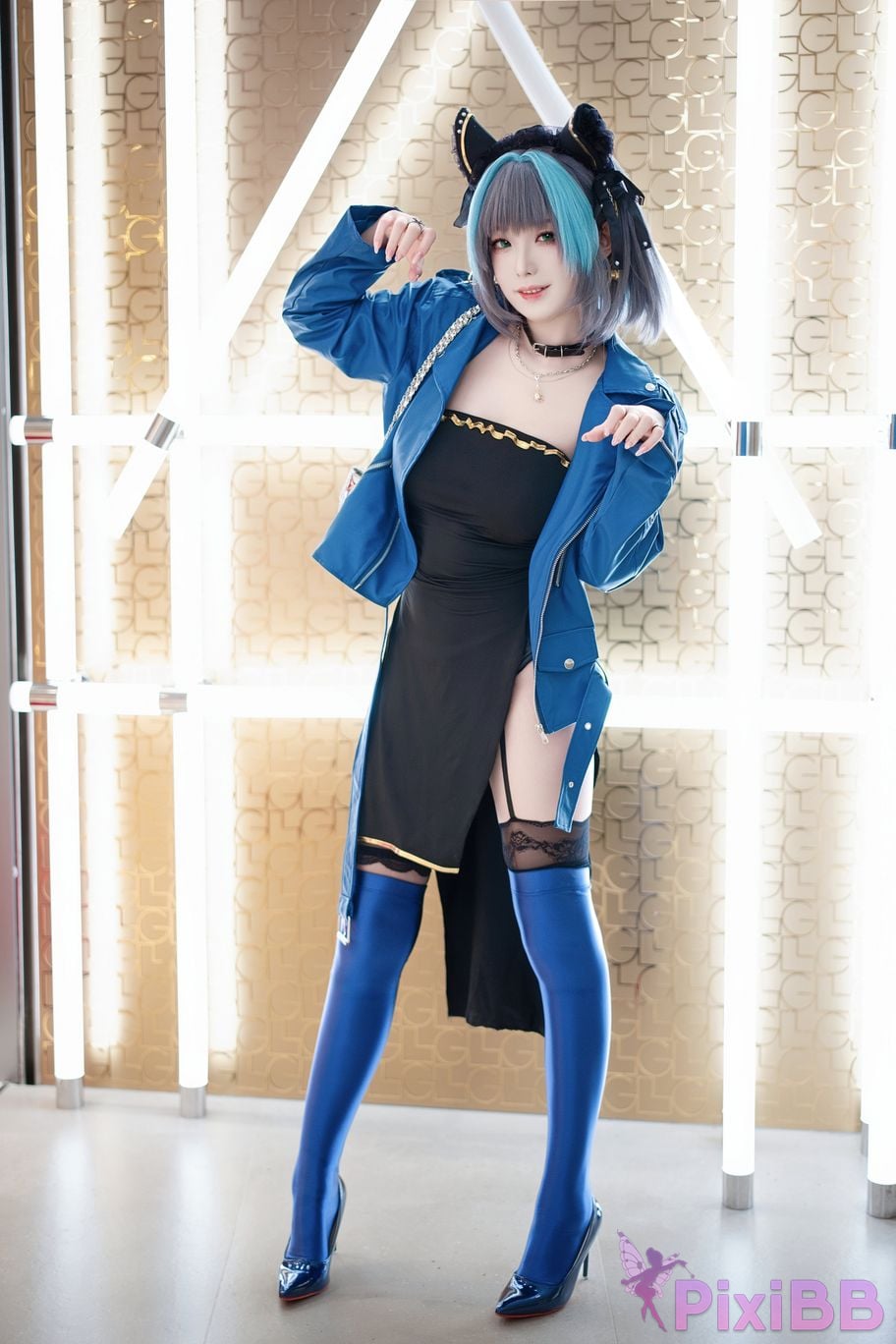 Cosplayer Fengjiang v azur lane Cheshire Regular clothes PixiBB.COM 027