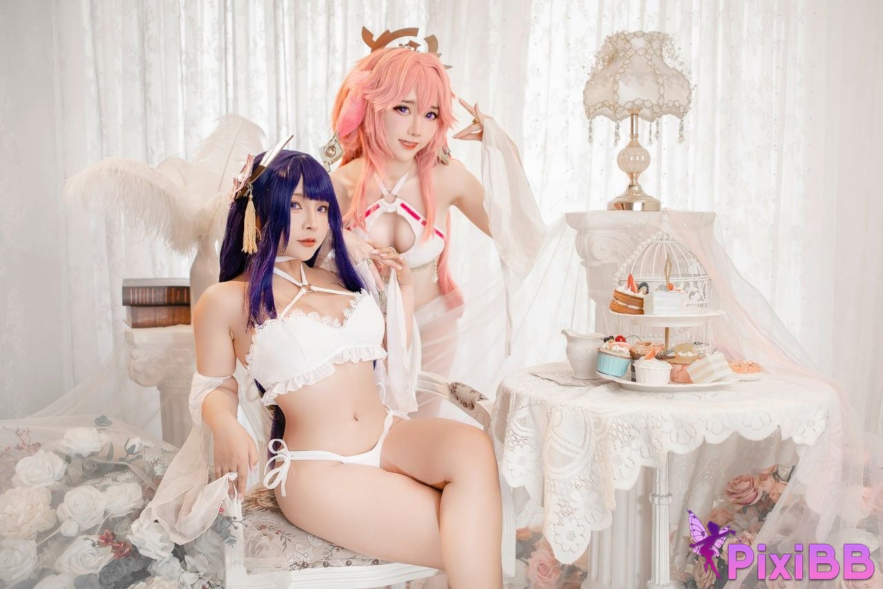 Sayo Momo & Sally Dorasnow Shogun Raiden & Yae Miko PixiBB.COM 16