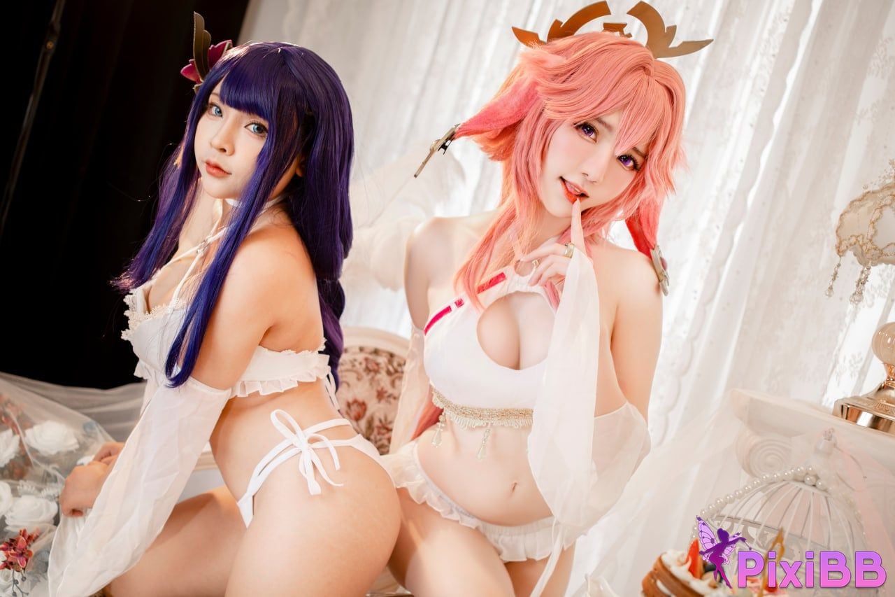 Sayo Momo & Sally Dorasnow Shogun Raiden & Yae Miko PixiBB.COM 17