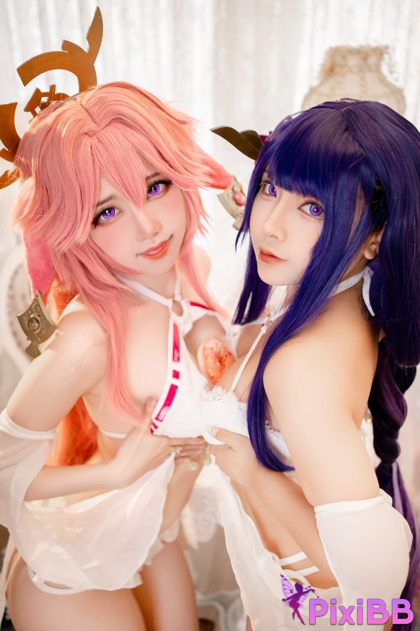 Sayo Momo & Sally Dorasnow Shogun Raiden & Yae Miko PixiBB.COM 19