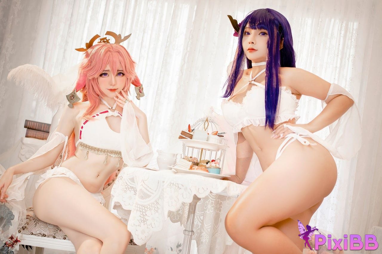 Sayo Momo & Sally Dorasnow Shogun Raiden & Yae Miko PixiBB.COM 8