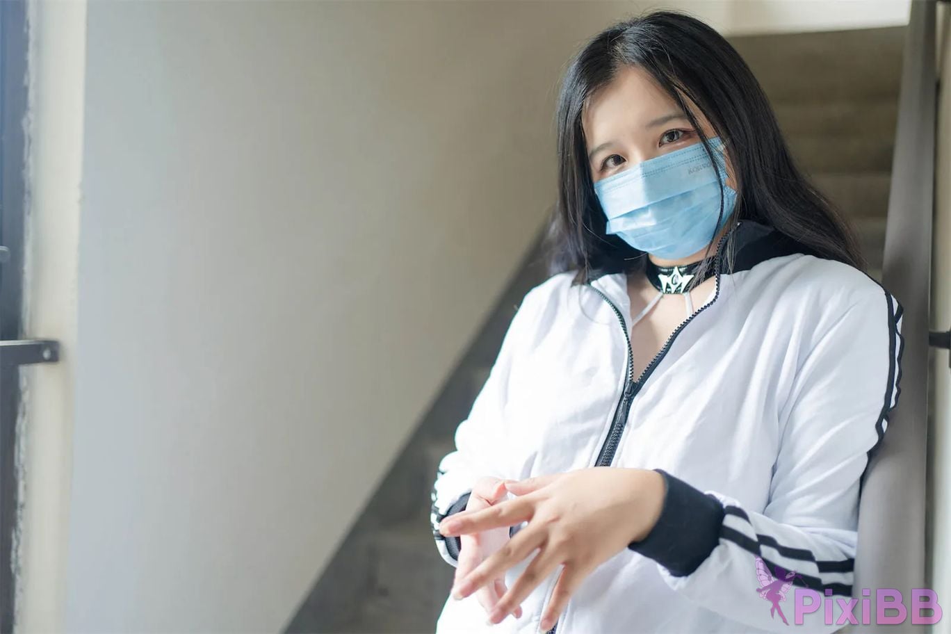 Cosplayer Ah Ban is very happy today M stairs PixiBB.COM 001