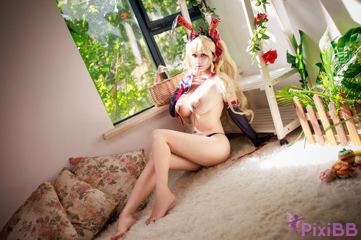 Cosplayer A Xuexue FGO Gun Rin Bunny Girl PixiBB.COM 004