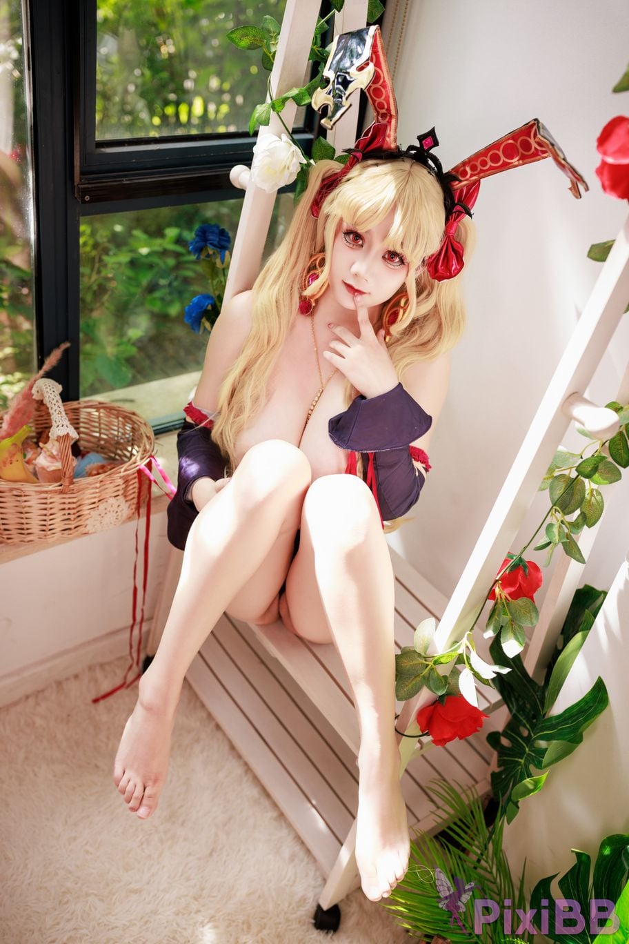 Cosplayer A Xuexue FGO Gun Rin Bunny Girl PixiBB.COM 025