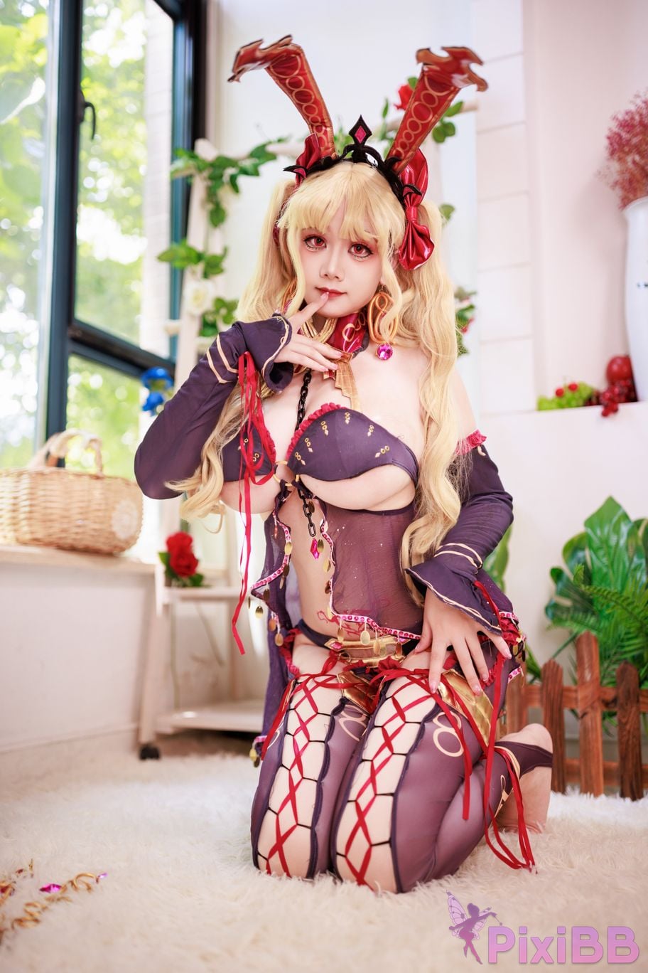 Cosplayer A Xuexue FGO Gun Rin Bunny Girl PixiBB.COM 080
