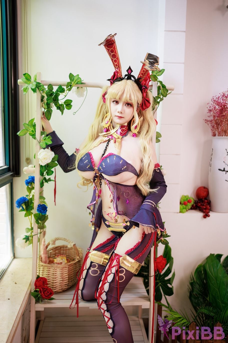 Cosplayer A Xuexue FGO Gun Rin Bunny Girl PixiBB.COM 091
