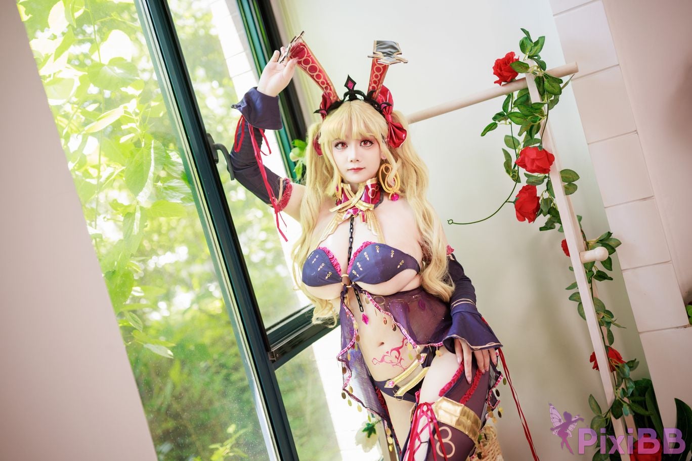 Cosplayer A Xuexue FGO Gun Rin Bunny Girl PixiBB.COM 092