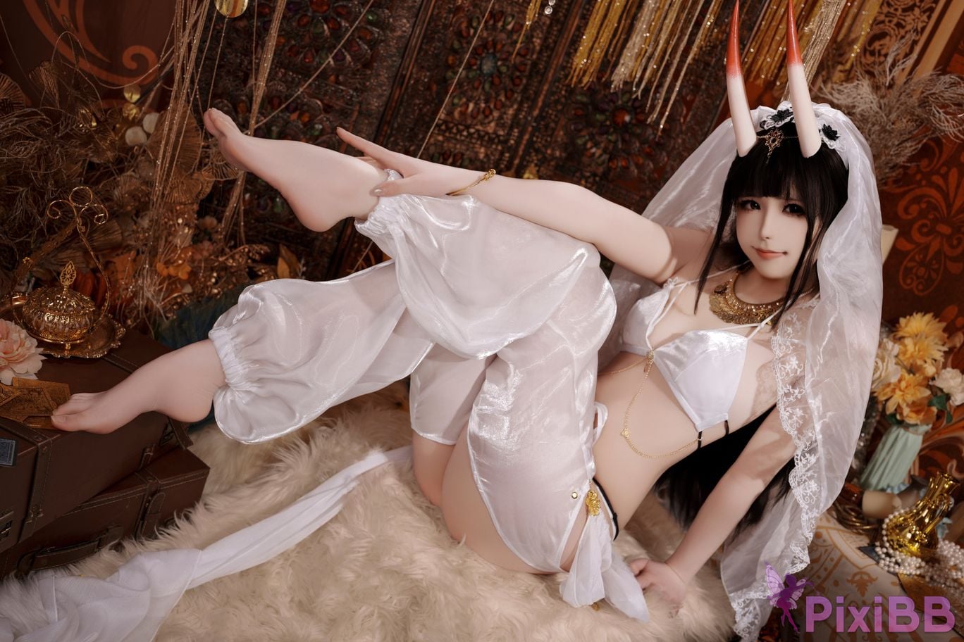 Cosplayer Quan Ran is a little hungry azur lane Noshiro Maiko PixiBB.COM 008