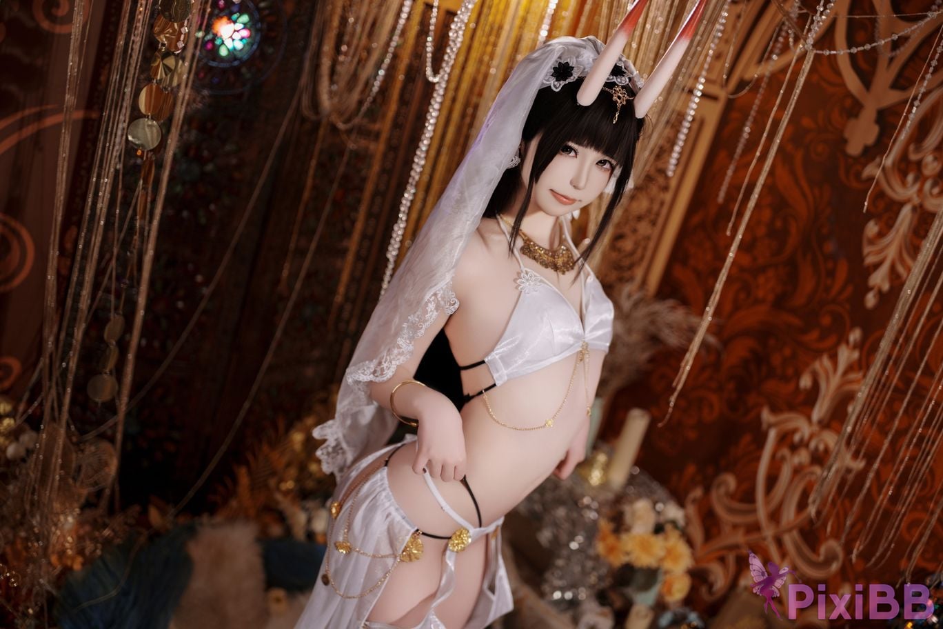 Cosplayer Quan Ran is a little hungry azur lane Noshiro Maiko PixiBB.COM 036