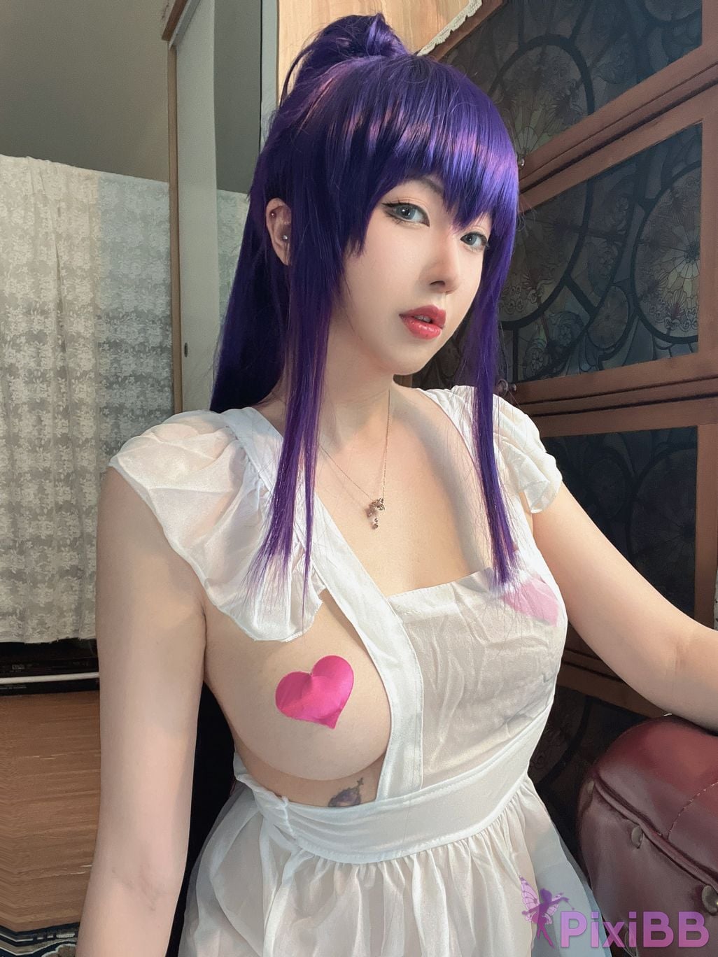 Cosplayer Little Rongzi gurgling w Academy Apocalypse Busujima Saeko PixiBB.COM 016