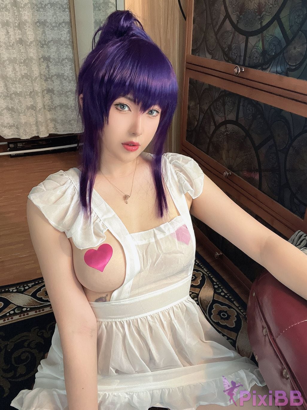 Cosplayer Little Rongzi gurgling w Academy Apocalypse Busujima Saeko PixiBB.COM 019