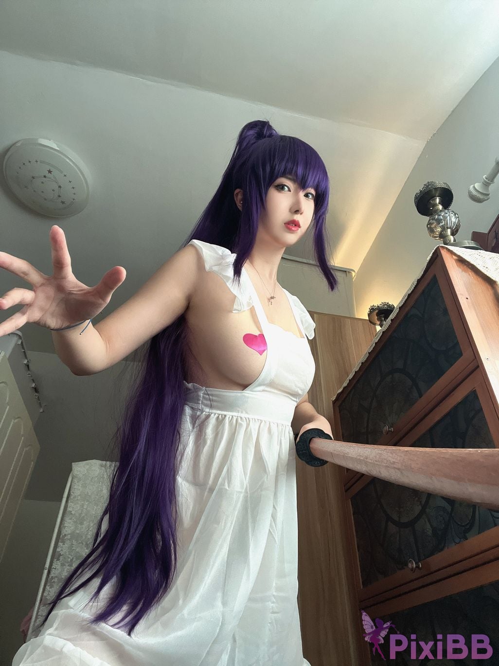 Cosplayer Little Rongzi gurgling w Academy Apocalypse Busujima Saeko PixiBB.COM 027