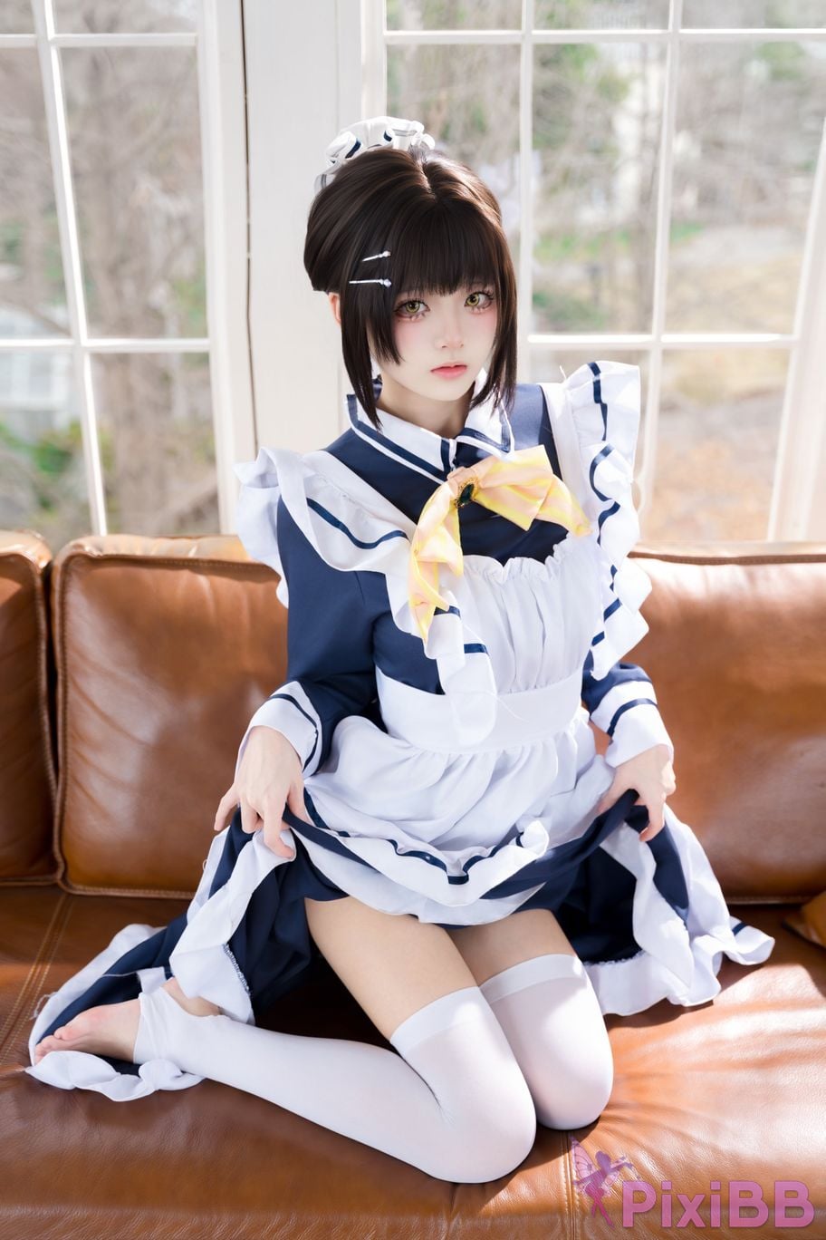 Cosplayer Jiuqi Meow Starlight Cafe and Death Butterfly Sister Zaozis maid PixiBB.COM 002