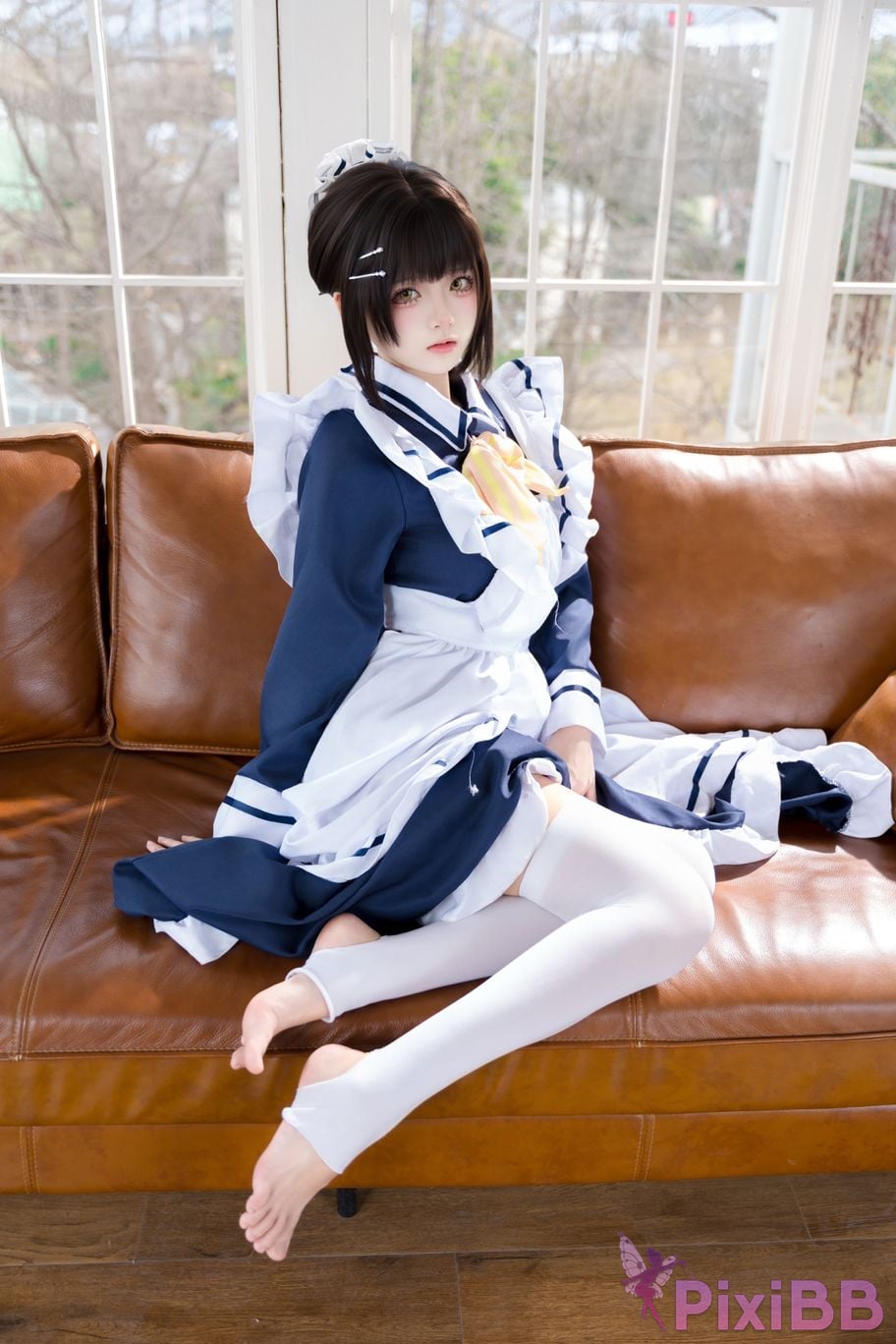 Cosplayer Jiuqi Meow Starlight Cafe and Death Butterfly Sister Zaozis maid PixiBB.COM 003