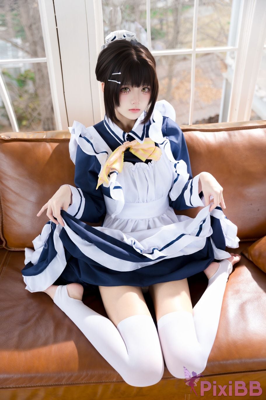 Cosplayer Jiuqi Meow Starlight Cafe and Death Butterfly Sister Zaozis maid PixiBB.COM 004