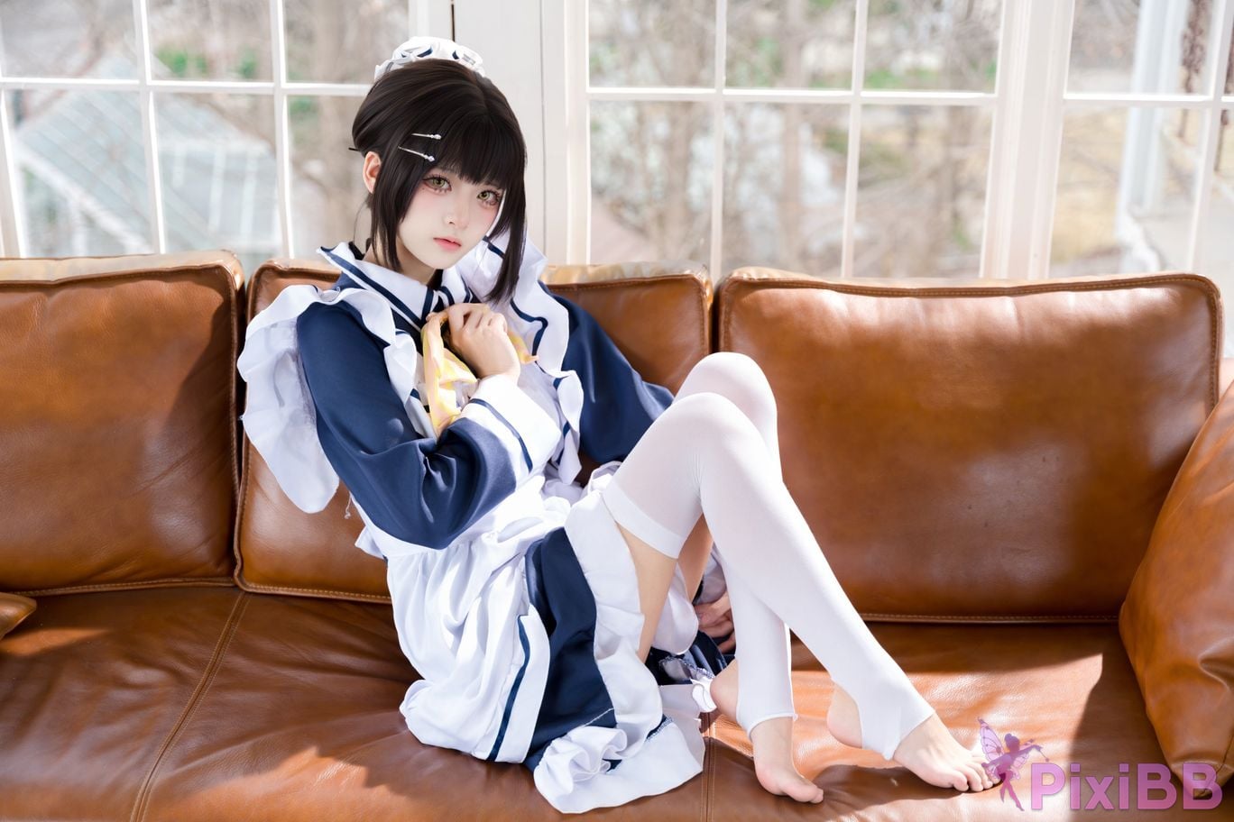 Cosplayer Jiuqi Meow Starlight Cafe and Death Butterfly Sister Zaozis maid PixiBB.COM 006