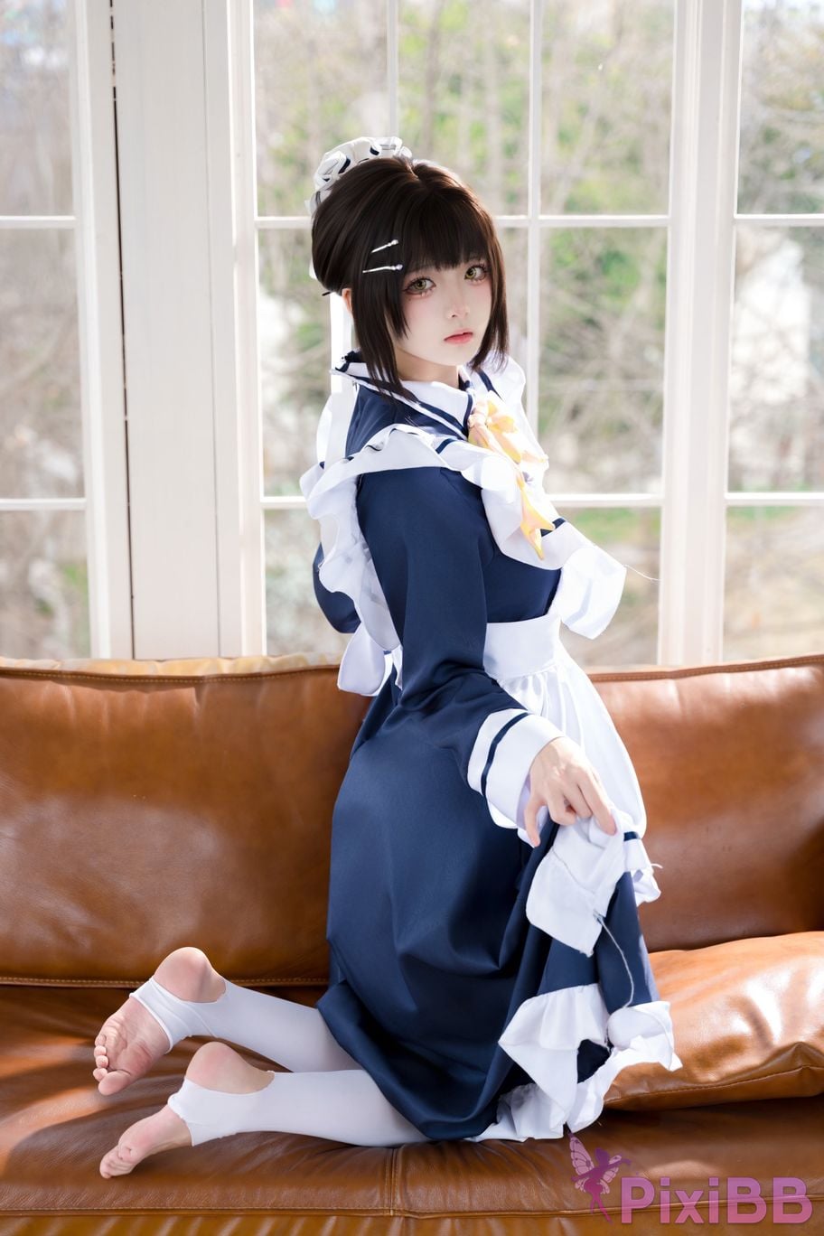 Cosplayer Jiuqi Meow Starlight Cafe and Death Butterfly Sister Zaozis maid PixiBB.COM 008