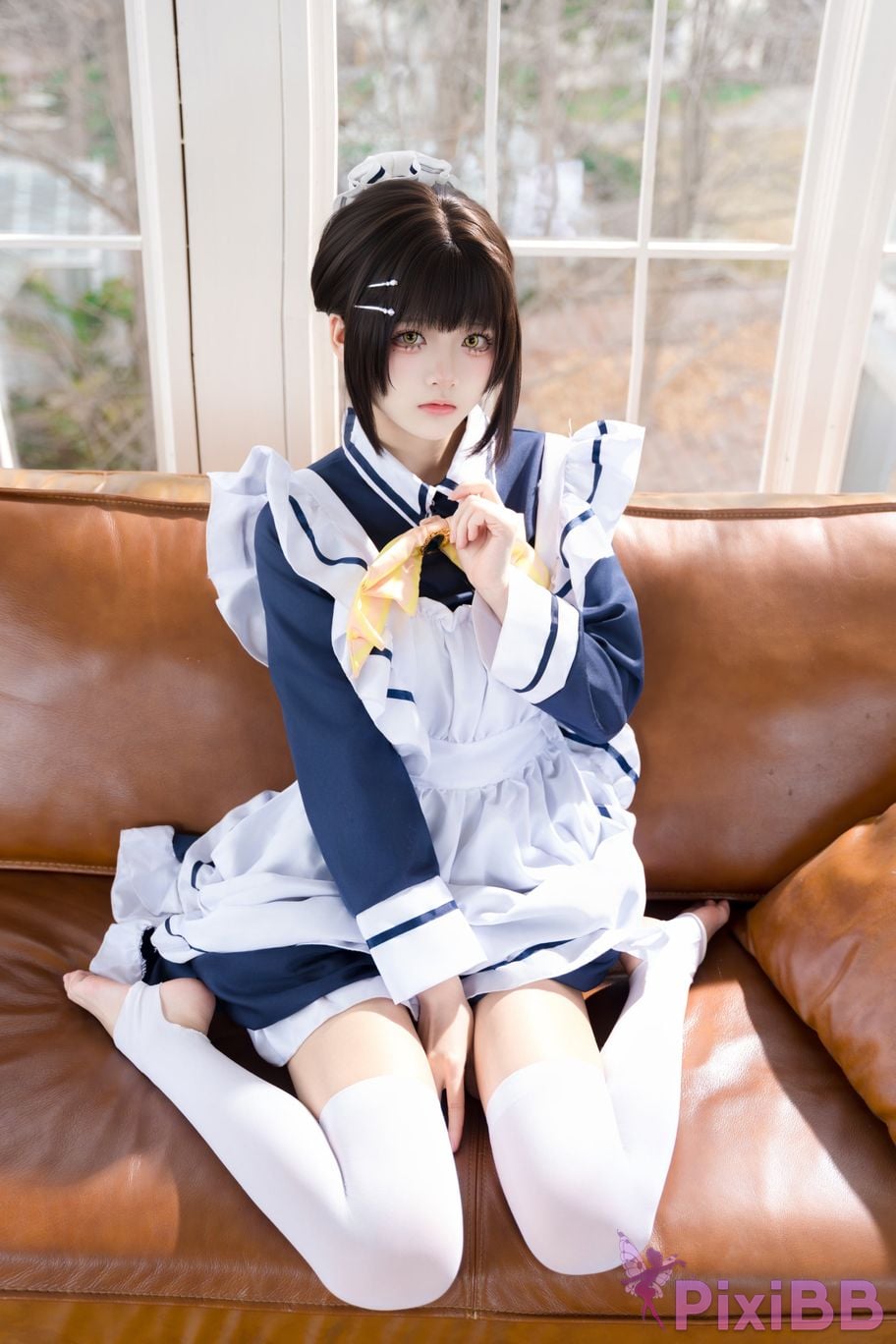 Cosplayer Jiuqi Meow Starlight Cafe and Death Butterfly Sister Zaozis maid PixiBB.COM 009