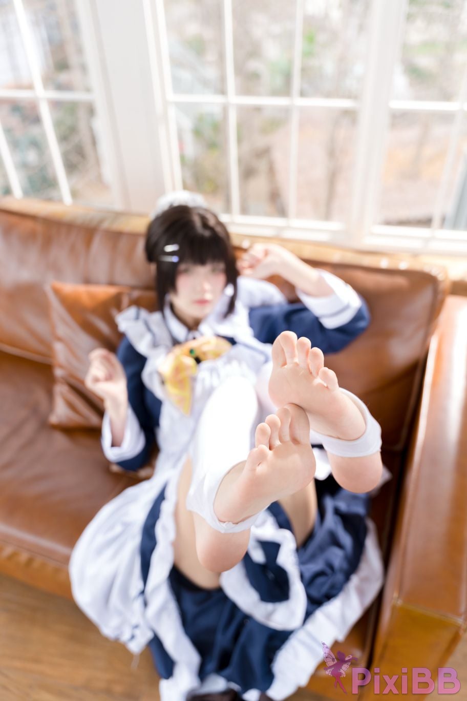 Cosplayer Jiuqi Meow Starlight Cafe and Death Butterfly Sister Zaozis maid PixiBB.COM 013