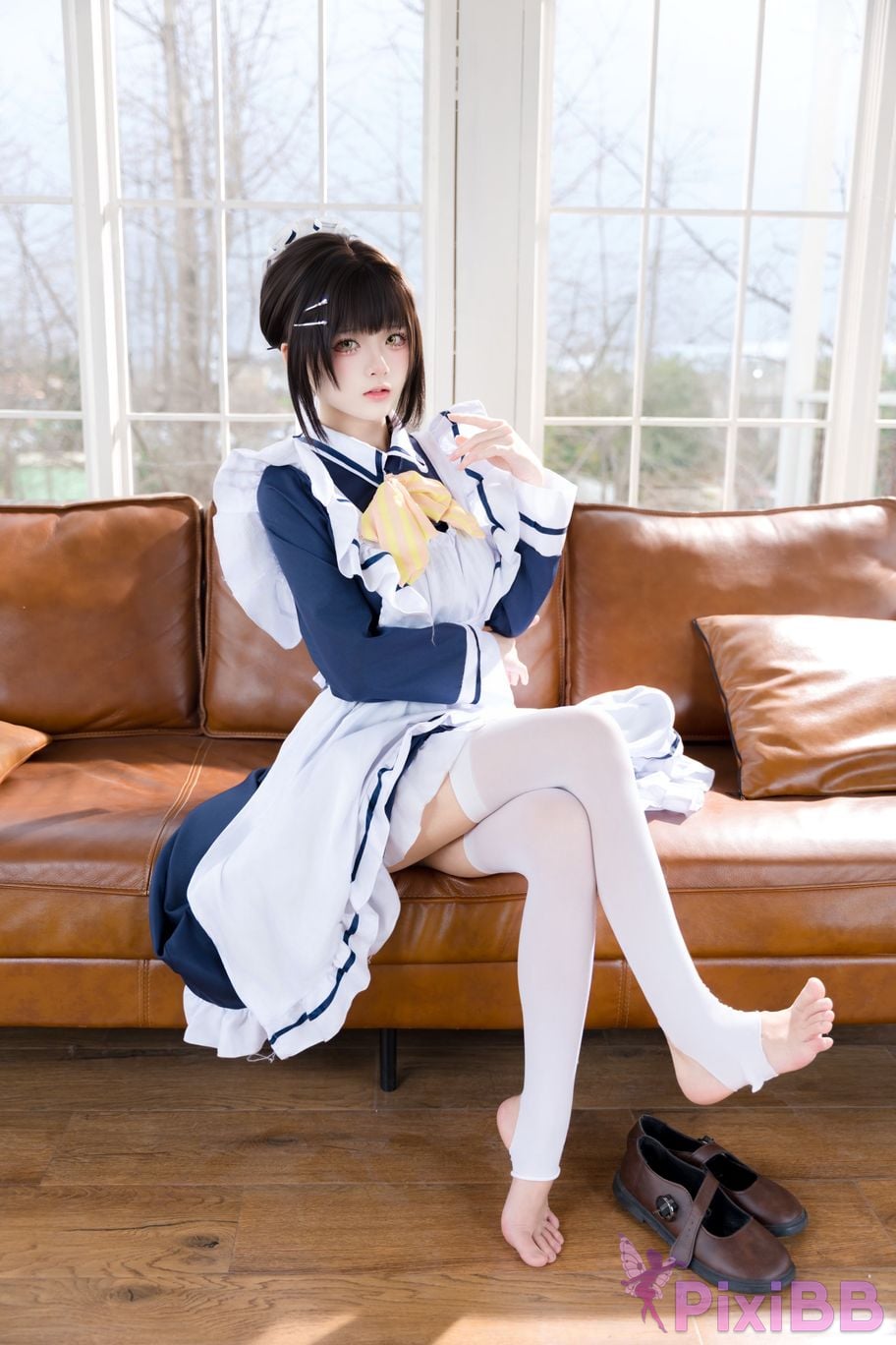 Cosplayer Jiuqi Meow Starlight Cafe and Death Butterfly Sister Zaozis maid PixiBB.COM 018