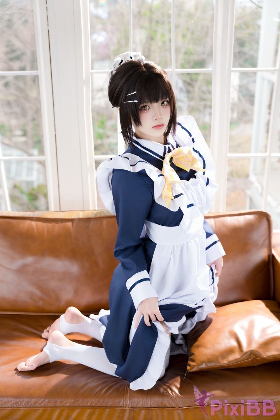 Cosplayer Jiuqi Meow Starlight Cafe and Death Butterfly Sister Zaozis maid PixiBB.COM 019