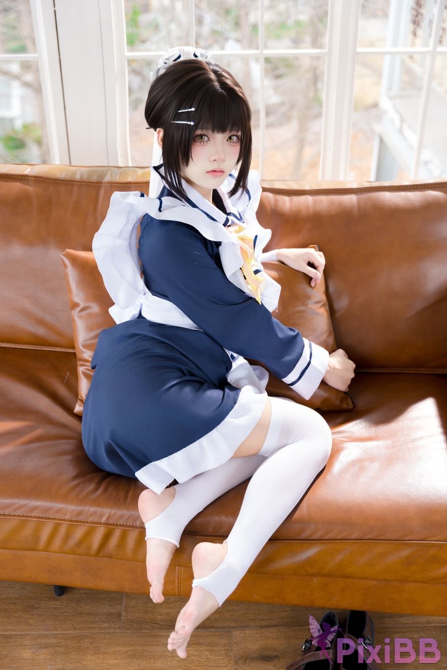 Cosplayer Jiuqi Meow Starlight Cafe and Death Butterfly Sister Zaozis maid PixiBB.COM 023