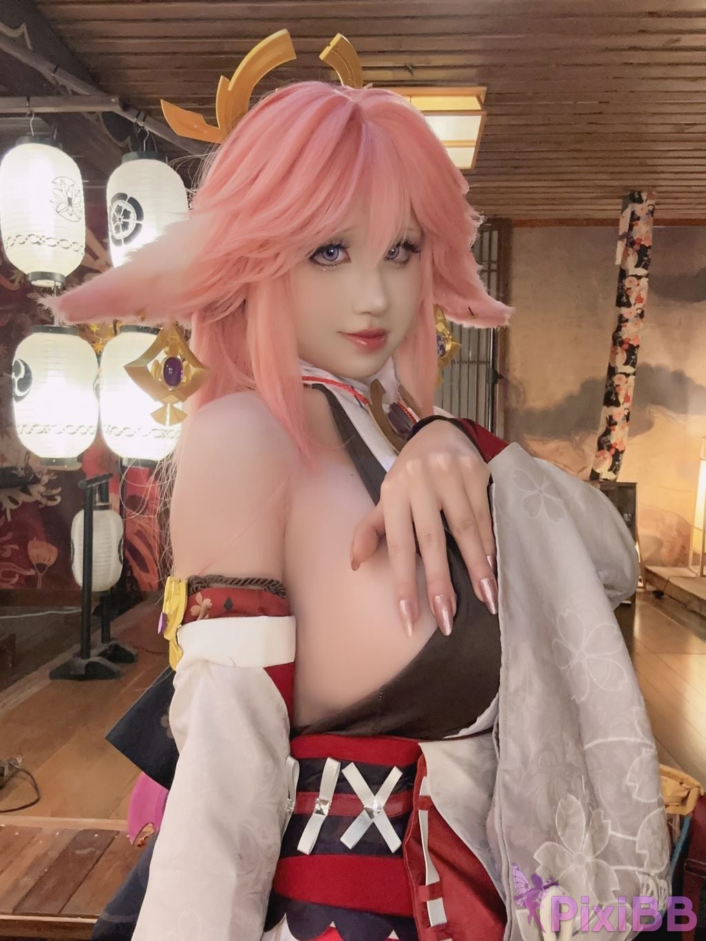 Cosplayer Three oclock in the morning Yae Miko PixiBB.COM 004