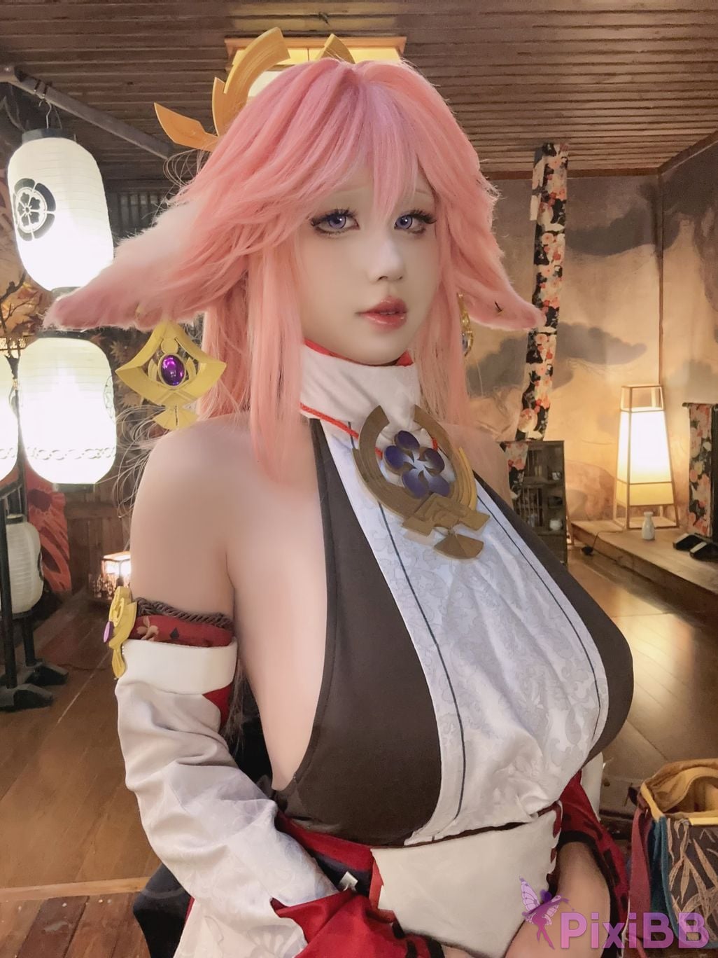 Cosplayer Three oclock in the morning Yae Miko PixiBB.COM 009