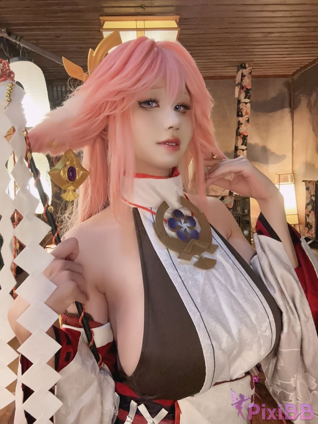 Cosplayer Three oclock in the morning Yae Miko PixiBB.COM 010