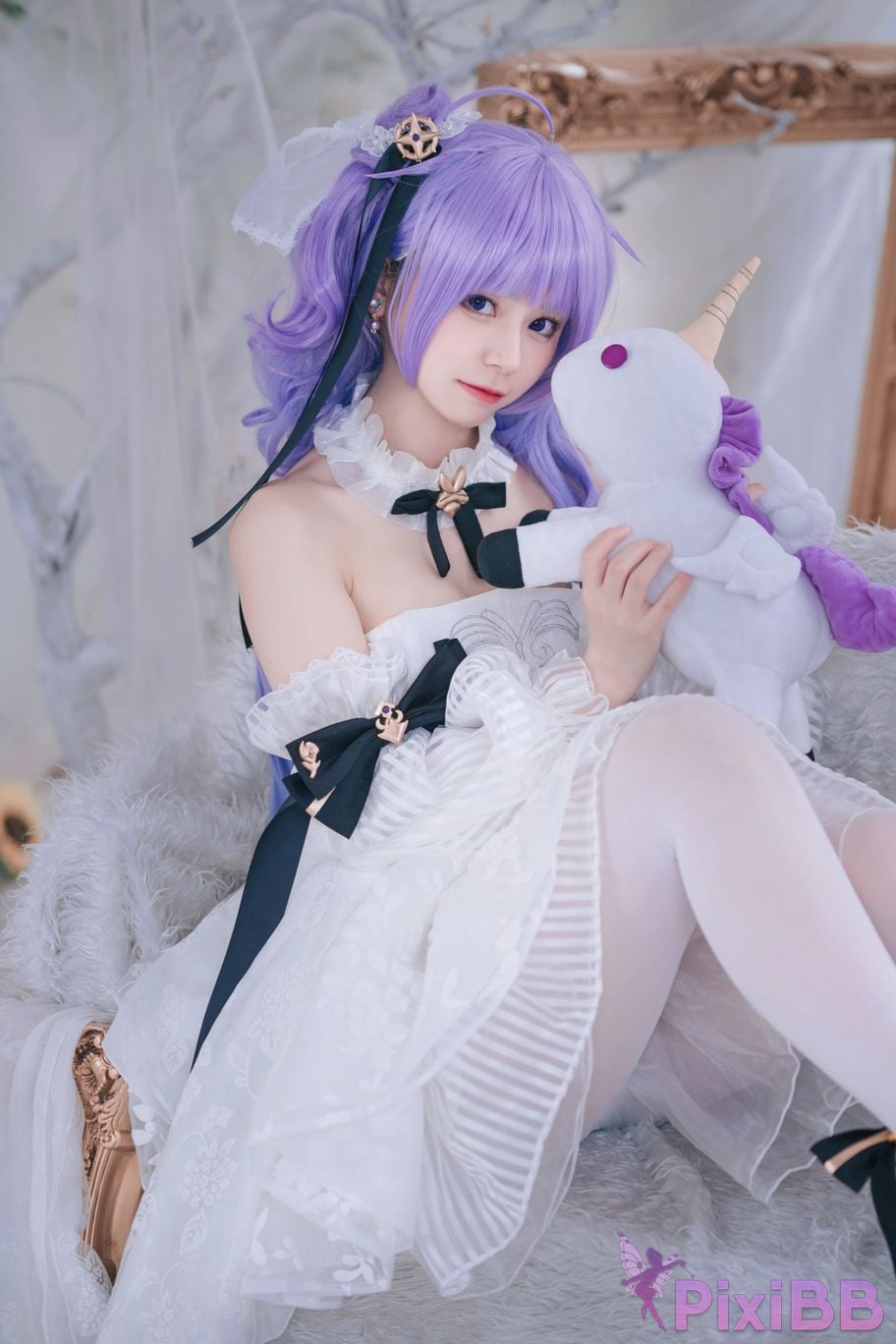 Cosplayer cat adult azur lane unicorn bride PixiBB.COM 004