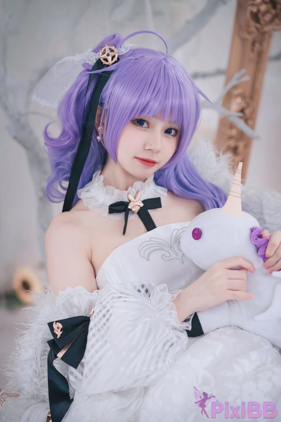 Cosplayer cat adult azur lane unicorn bride PixiBB.COM 007