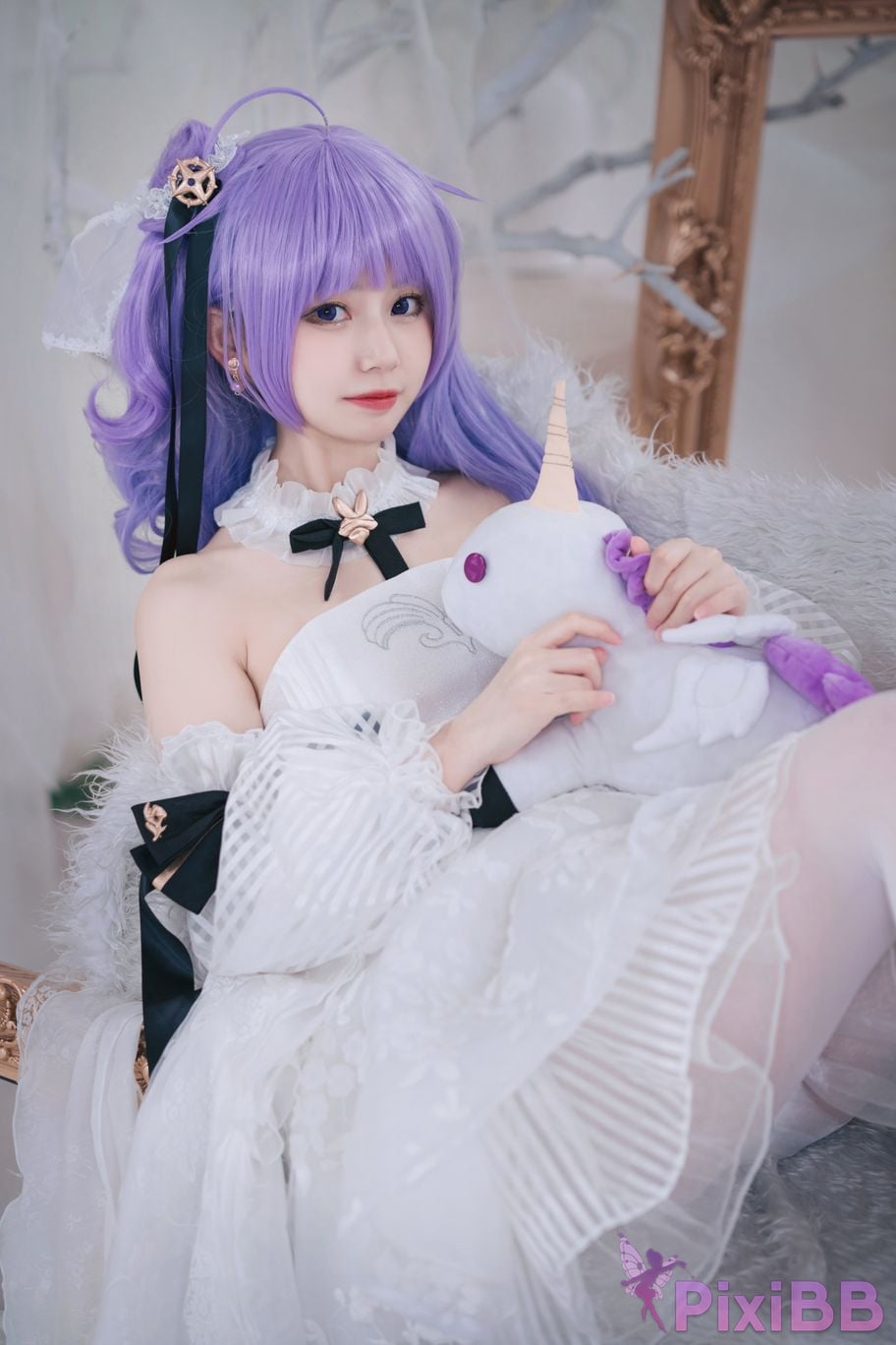 Cosplayer cat adult azur lane unicorn bride PixiBB.COM 008