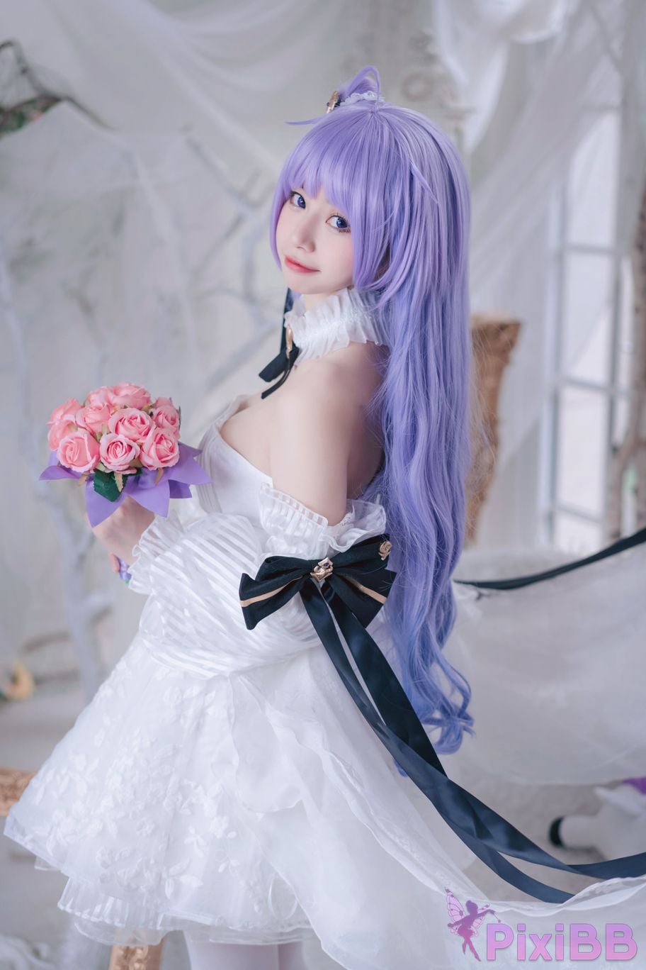Cosplayer cat adult azur lane unicorn bride PixiBB.COM 011