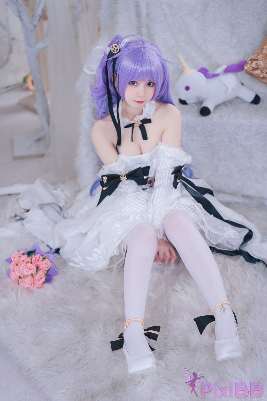 Cosplayer cat adult azur lane unicorn bride PixiBB.COM 013
