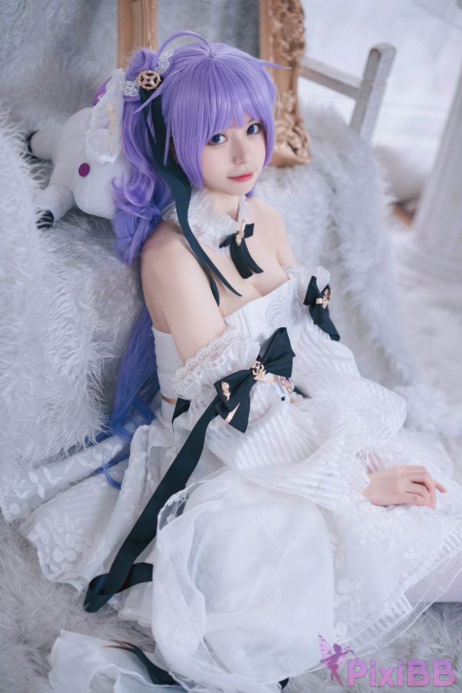Cosplayer cat adult azur lane unicorn bride PixiBB.COM 017