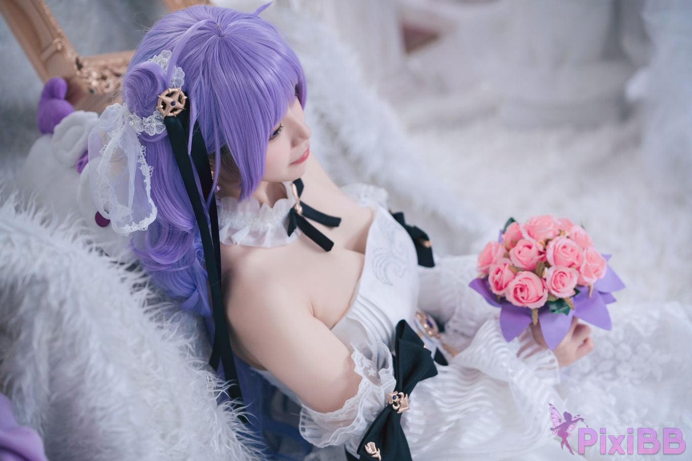 Cosplayer cat adult azur lane unicorn bride PixiBB.COM 018