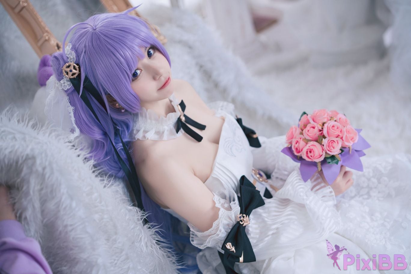 Cosplayer cat adult azur lane unicorn bride PixiBB.COM 019