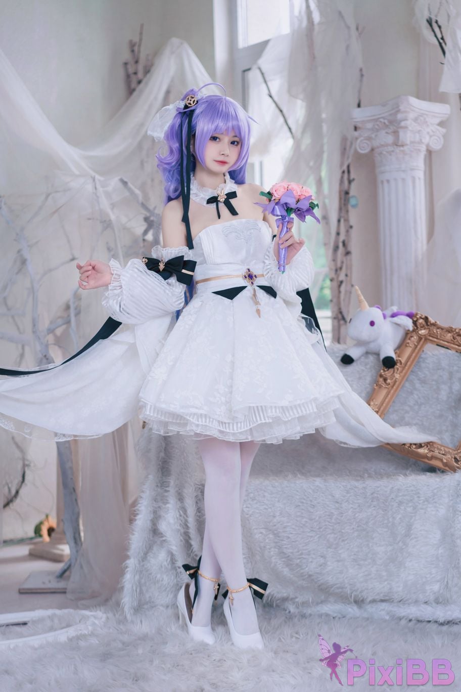 Cosplayer cat adult azur lane unicorn bride PixiBB.COM 020