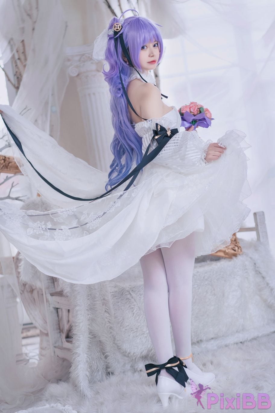 Cosplayer cat adult azur lane unicorn bride PixiBB.COM 021
