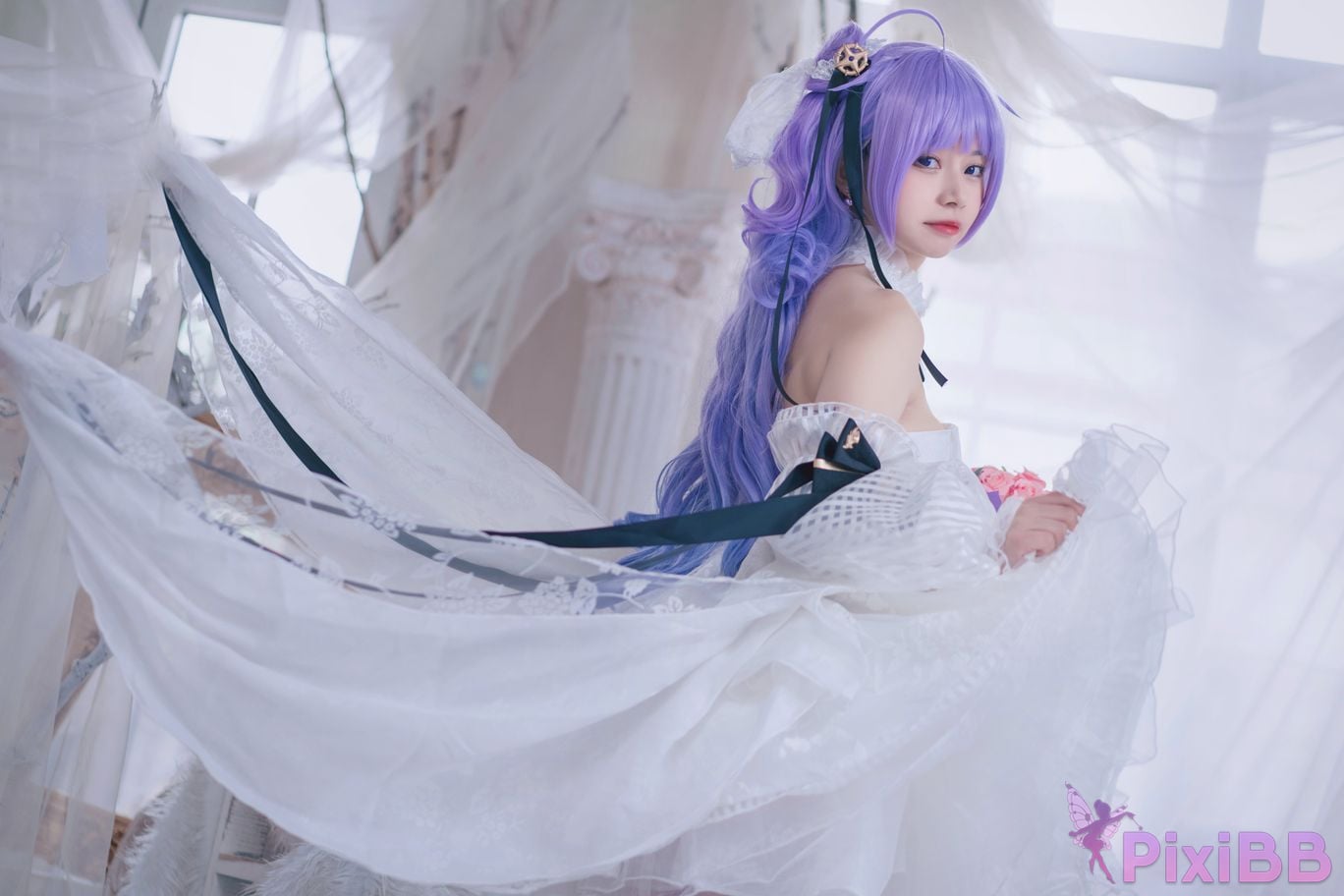 Cosplayer cat adult azur lane unicorn bride PixiBB.COM 022