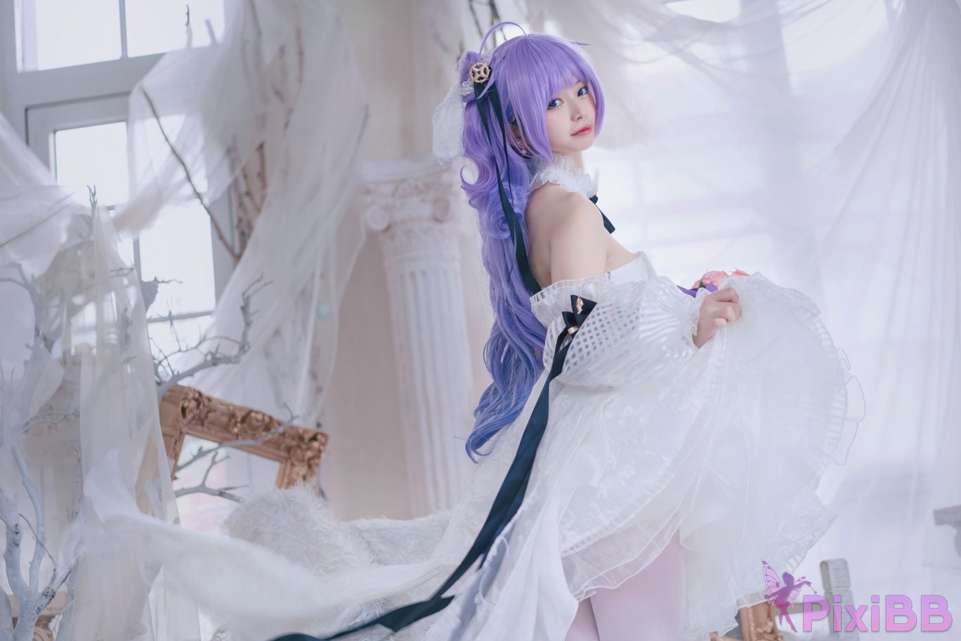 Cosplayer cat adult azur lane unicorn bride PixiBB.COM 023