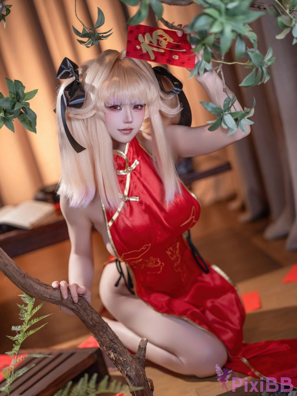 Cosplayer small store chiyo w new year cheongsam PixiBB.COM 001