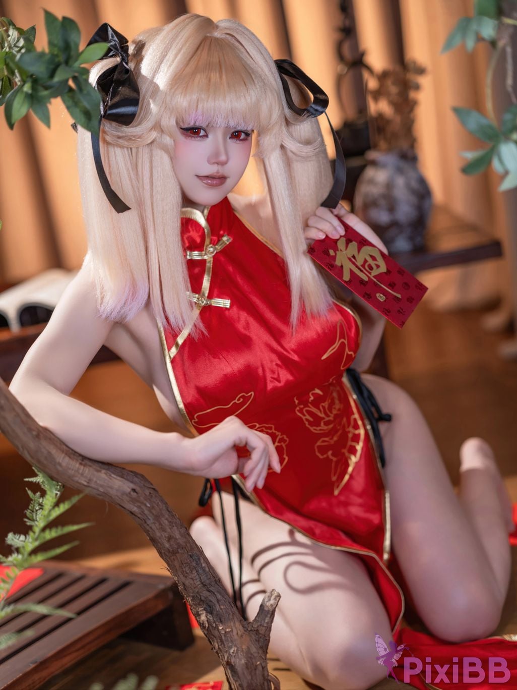 Cosplayer small store chiyo w new year cheongsam PixiBB.COM 012